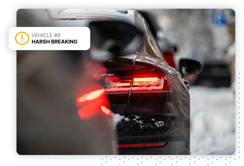 Harsh braking alert